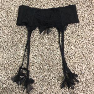 Black lingerie belt